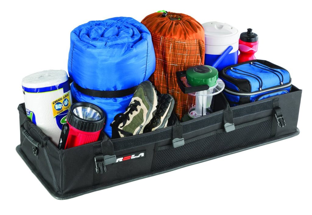 Camping Gear in a Car Organizer